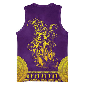 Anubis and Horus Basketball Jersey Egyptian God Purple - African Pride