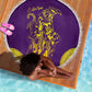 Anubis and Horus Beach Blanket Egyptian God Purple