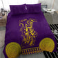 Anubis and Horus Bedding Set Egyptian God Purple