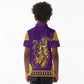 Anubis and Horus Kid Polo Shirt Egyptian God Purple