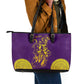 Anubis and Horus Leather Tote Bag Egyptian God Purple