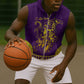 Anubis and Horus Sleeveless Zip Hoodie Egyptian God Purple - African Pride
