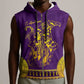 Anubis and Horus Sleeveless Zip Hoodie Egyptian God Purple - African Pride