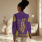 Anubis and Horus Women Casual Shirt Egyptian God Purple DT02