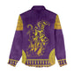 Anubis and Horus Women Casual Shirt Egyptian God Purple DT02