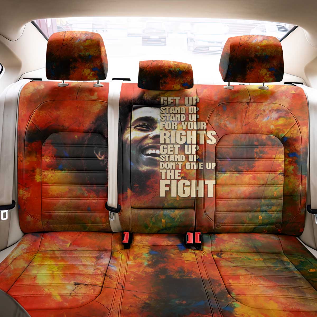 Reggae Legend Bob Back Car Seat Cover Retro Style
