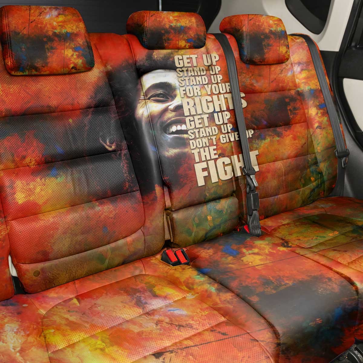 Reggae Legend Bob Back Car Seat Cover Retro Style