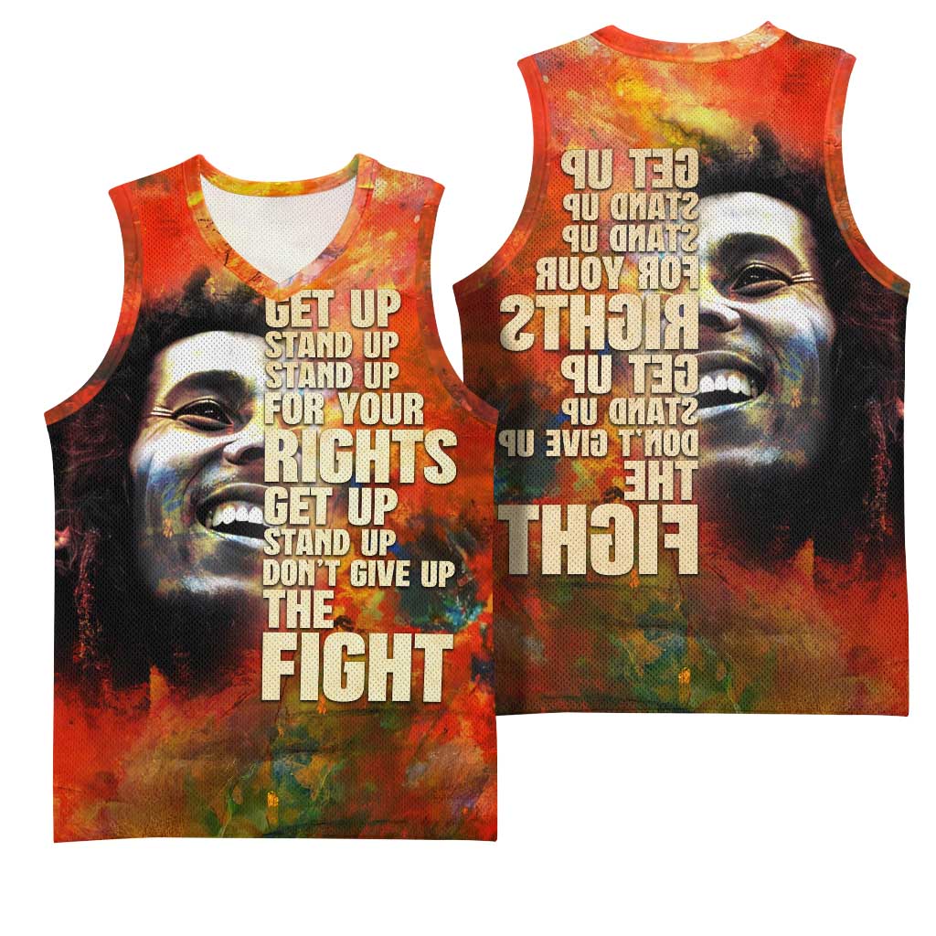 Reggae Legend Bob Basketball Jersey Retro Style - African Pride