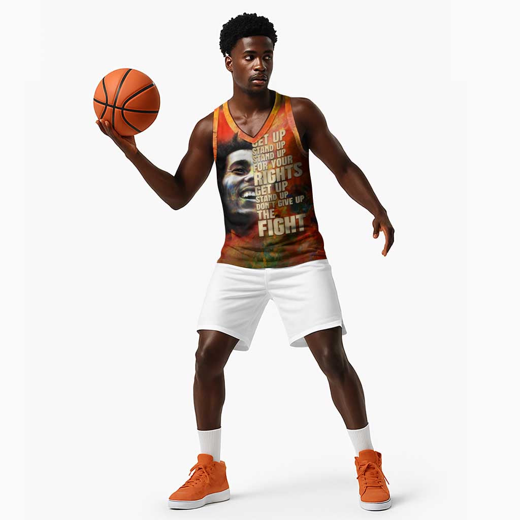 Reggae Legend Bob Basketball Jersey Retro Style - African Pride
