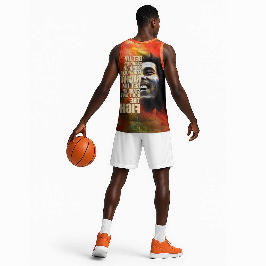 Reggae Legend Bob Basketball Jersey Retro Style - African Pride