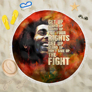 Reggae Legend Bob Beach Blanket Retro Style