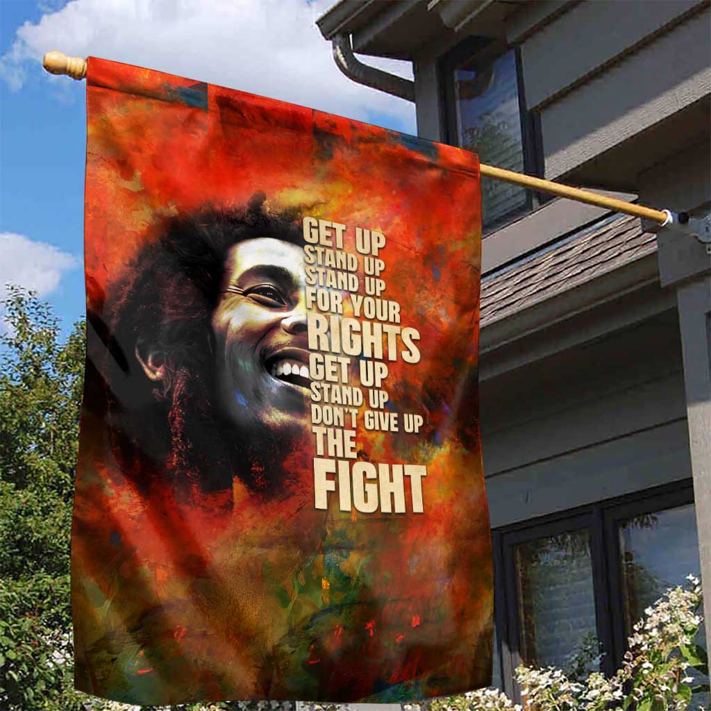 Reggae Legend Bob Garden Flag Retro Style