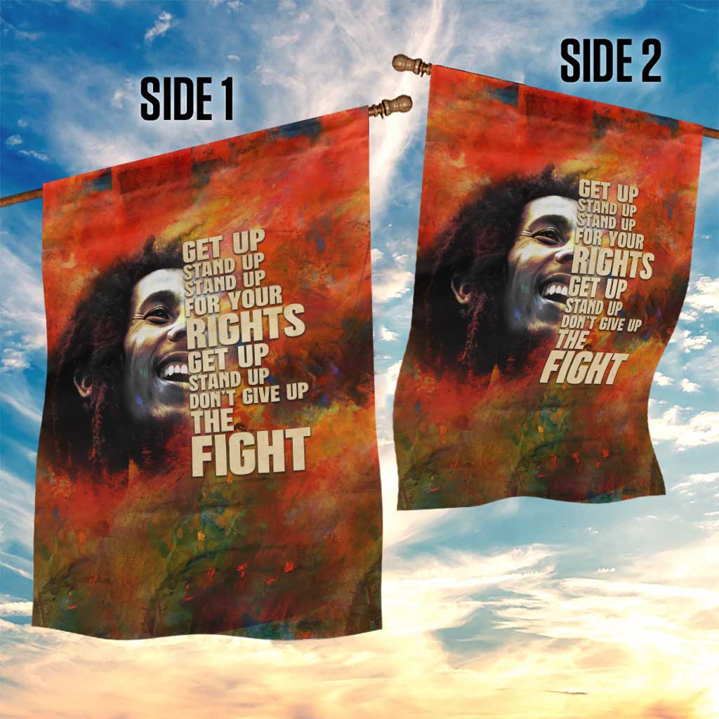 Reggae Legend Bob Garden Flag Retro Style
