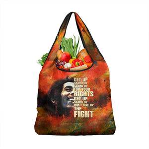 Reggae Legend Bob Grocery Bag Retro Style