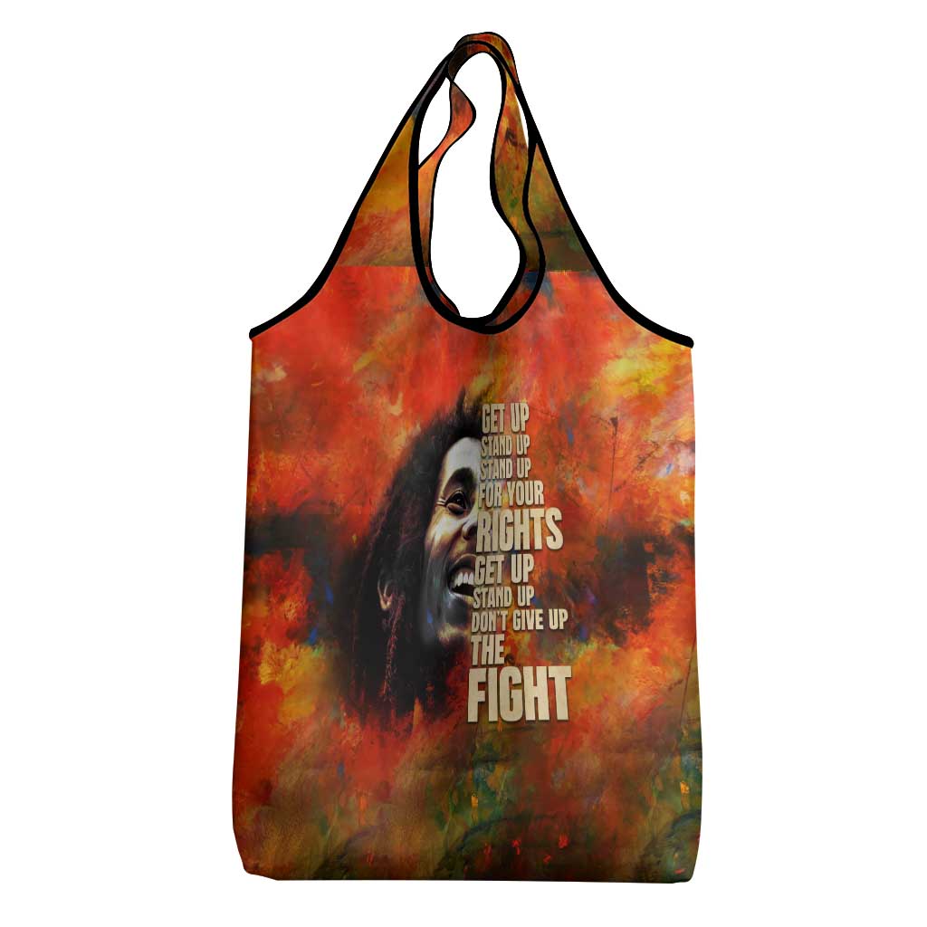 Reggae Legend Bob Grocery Bag Retro Style