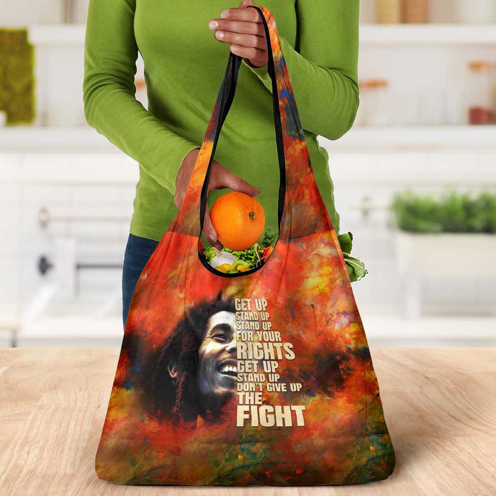 Reggae Legend Bob Grocery Bag Retro Style