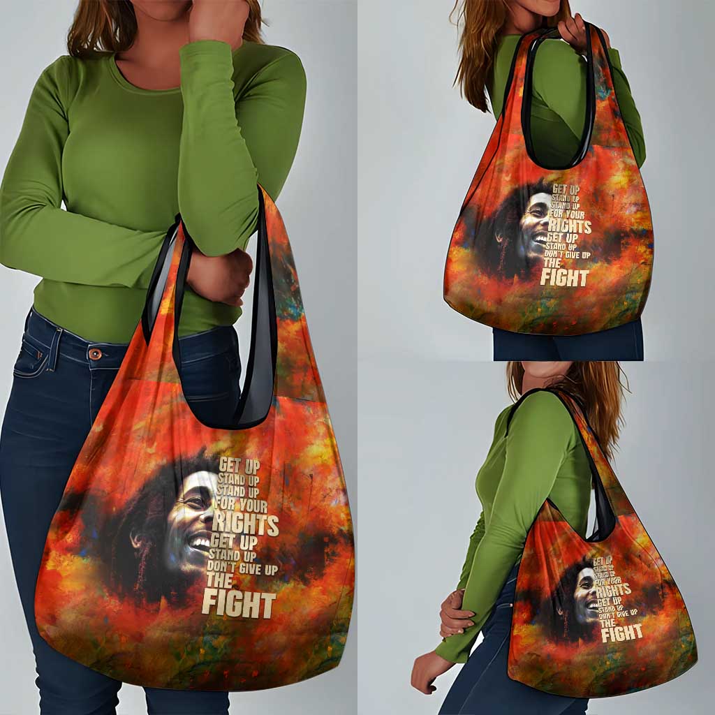 Reggae Legend Bob Grocery Bag Retro Style