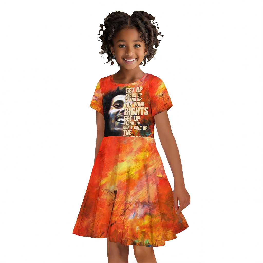 Reggae Legend Bob Kid Short Sleeve Dress Retro Style