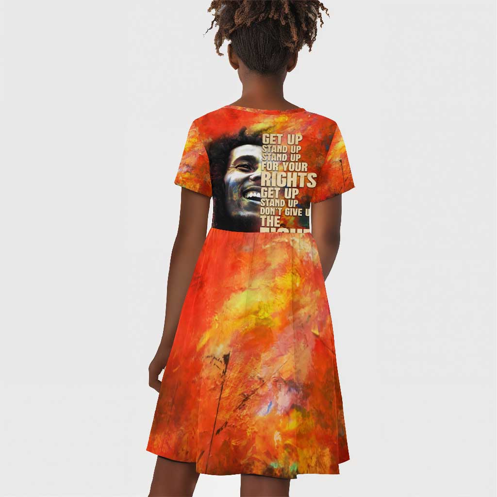 Reggae Legend Bob Kid Short Sleeve Dress Retro Style