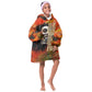 Reggae Legend Bob KId Wearable Blanket Hoodie Retro Style