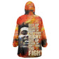 Reggae Legend Bob KId Wearable Blanket Hoodie Retro Style