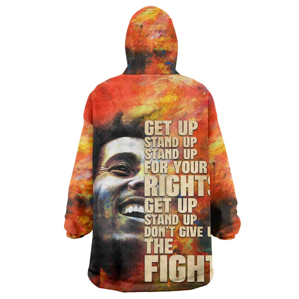 Reggae Legend Bob KId Wearable Blanket Hoodie Retro Style