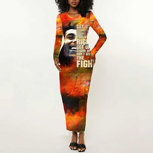 Reggae Legend Bob Long Sleeve Bodycon Dress Retro Style DT02