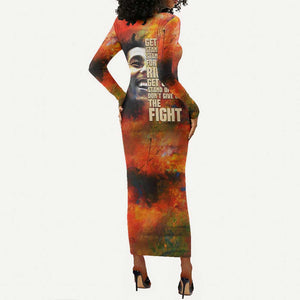 Reggae Legend Bob Long Sleeve Bodycon Dress Retro Style DT02