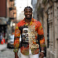 Reggae Legend Bob Long Sleeve Button Shirt Retro Style