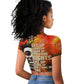 Reggae Legend Bob Raglan Cropped T shirt Retro Style