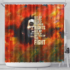 Reggae Legend Bob Shower Curtain Retro Style