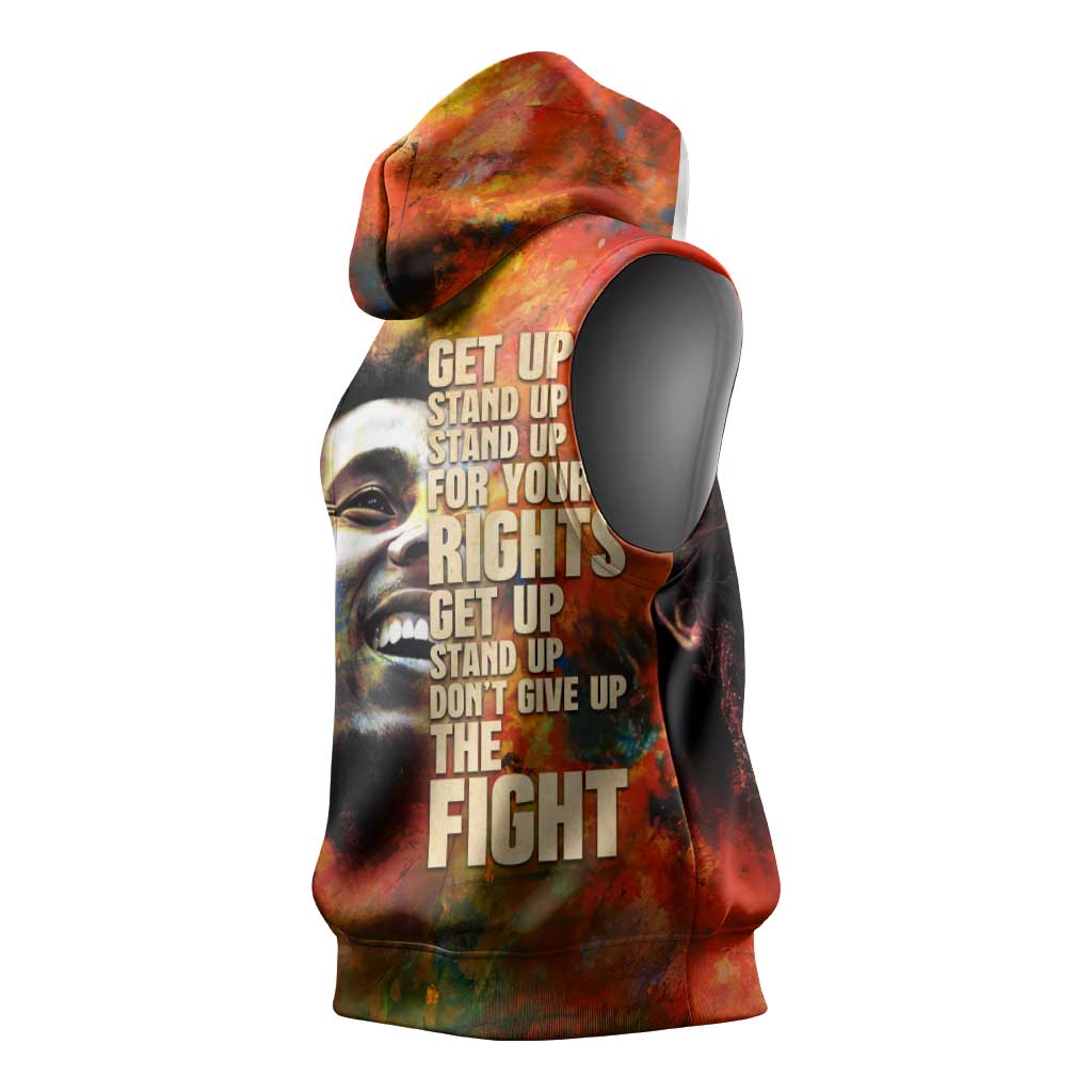 Reggae Legend Bob Sleeveless Hoodie Retro Style - African Pride
