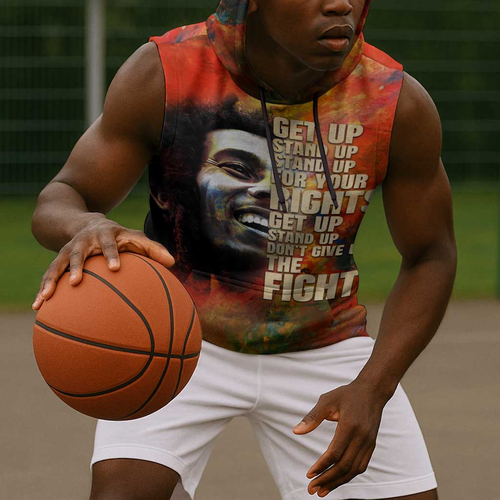 Reggae Legend Bob Sleeveless Hoodie Retro Style - African Pride