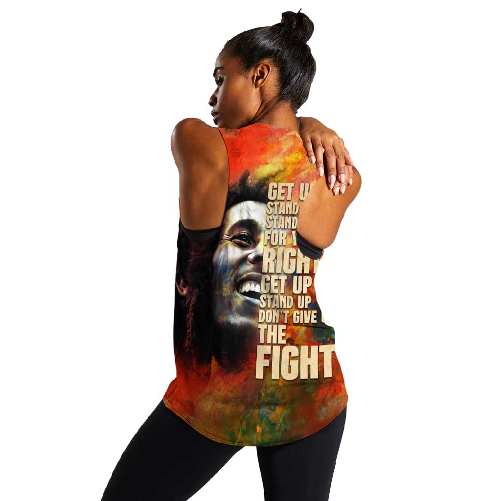 Reggae Legend Bob Women Racerback Tank Retro Style