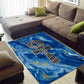 Ankh On Blue Area Rug Pan African