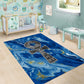Ankh On Blue Area Rug Pan African
