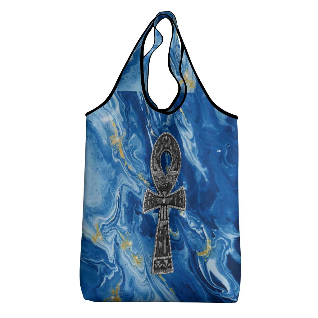 Ankh On Blue Grocery Bag Pan African