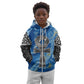 Ankh On Blue Kid Hoodie Pan African