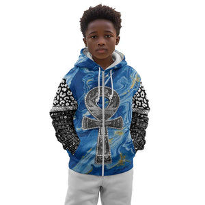 Ankh On Blue Kid Hoodie Pan African