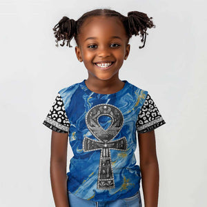 Ankh On Blue Kid T shirt Pan African