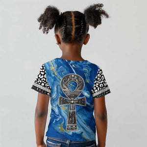 Ankh On Blue Kid T shirt Pan African