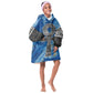 Ankh On Blue KId Wearable Blanket Hoodie Pan African
