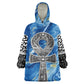 Ankh On Blue KId Wearable Blanket Hoodie Pan African