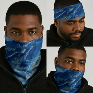 Ankh On Blue Neck Gaiter Pan African - African Pride