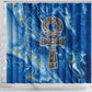 Ankh On Blue Shower Curtain Pan African