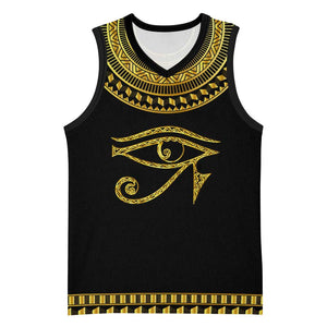 Eyes Of Horus Basketball Jersey Egyptian Art - African Pride