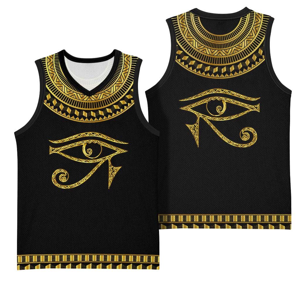 Eyes Of Horus Basketball Jersey Egyptian Art - African Pride