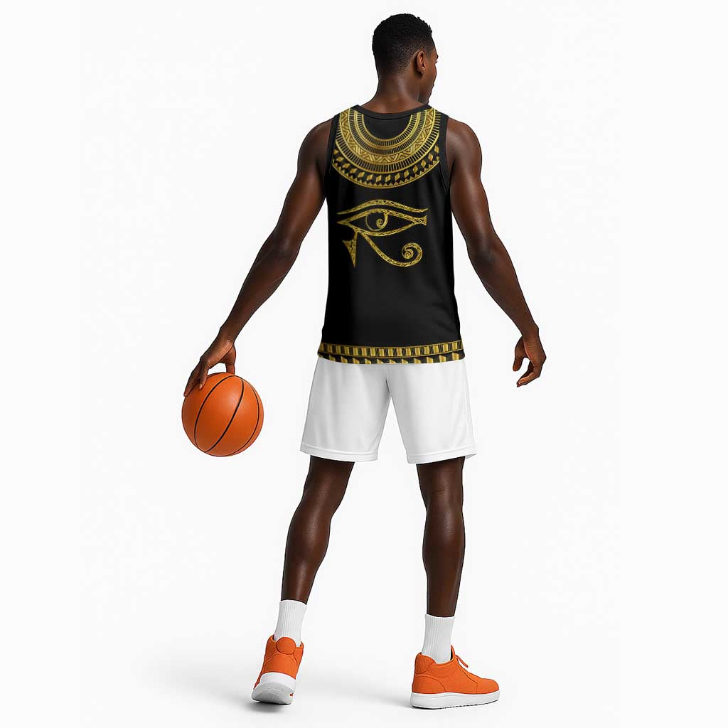 Eyes Of Horus Basketball Jersey Egyptian Art - African Pride