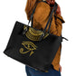 Eyes Of Horus Leather Tote Bag Egyptian Art