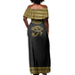 Eyes Of Horus Off Shoulder Maxi Dress Egyptian Art